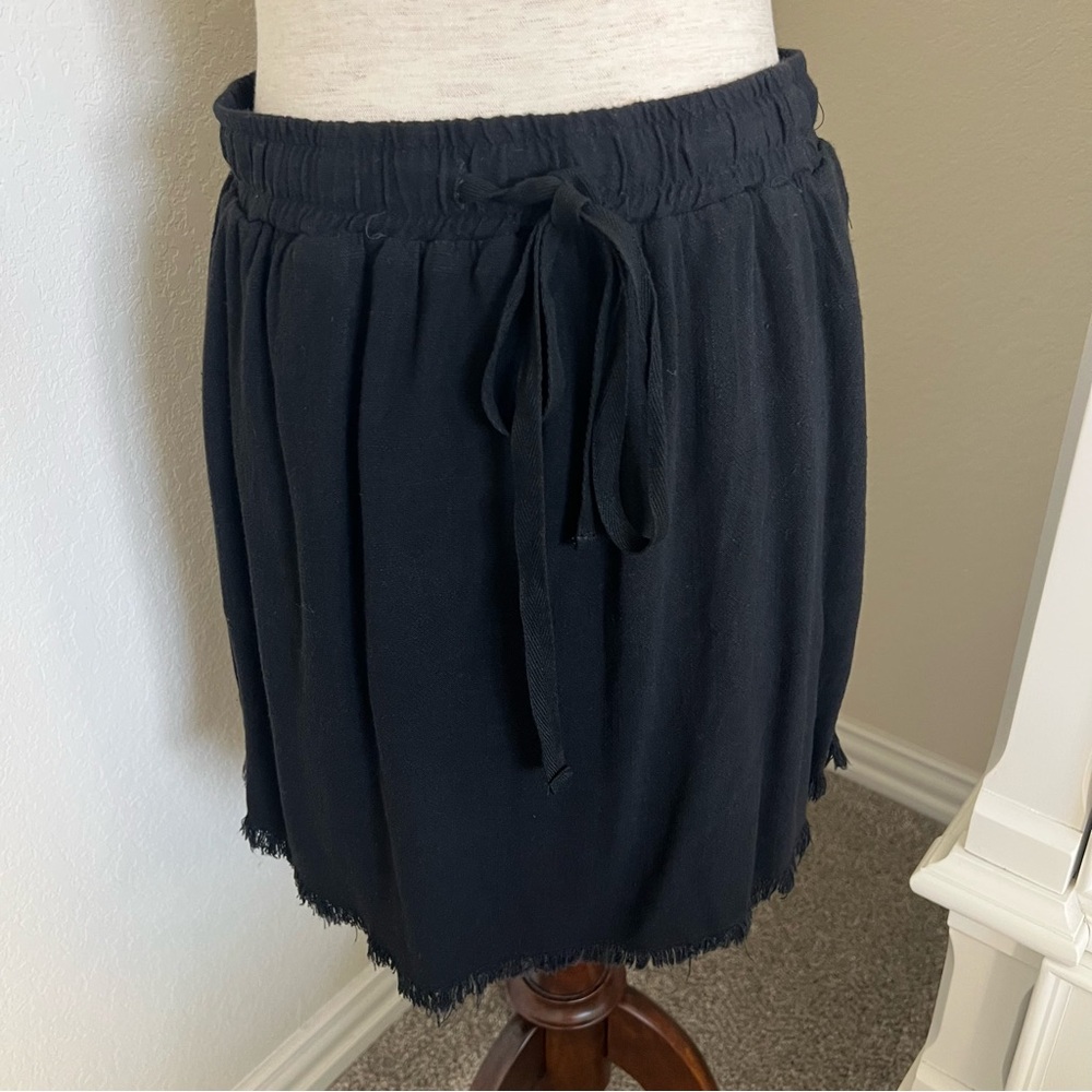 NWT Linen Blend Beach Vibes Fringe Skirt